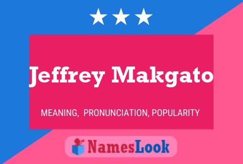 Jeffrey Makgato Namensposter