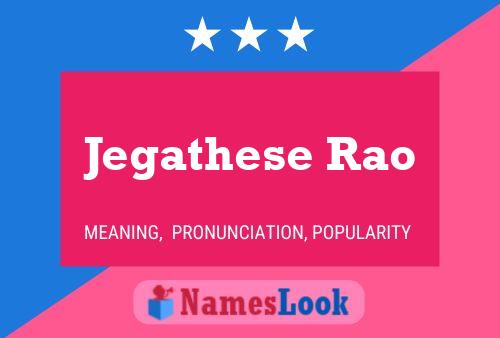 Jegathese Rao Namensposter