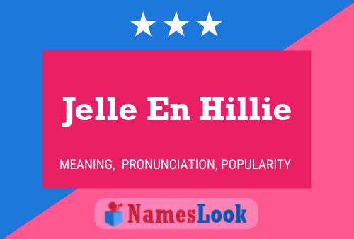 Jelle En Hillie Namensposter