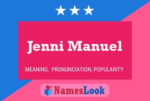 Jenni Manuel Namensposter