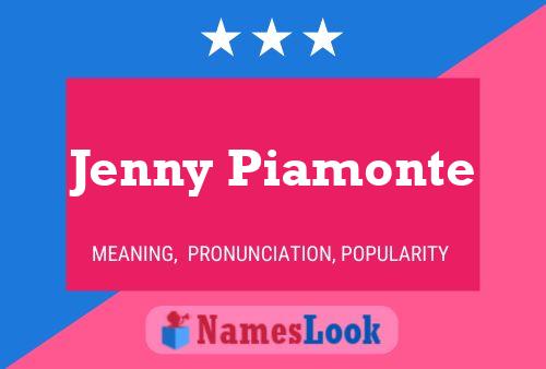 Jenny Piamonte Namensposter