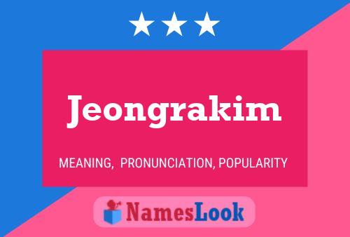 Jeongrakim Namensposter