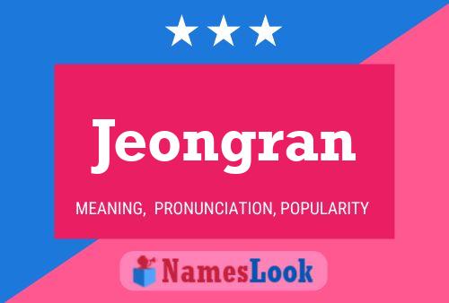 Jeongran Namensposter