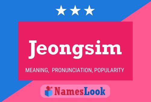 Jeongsim Namensposter