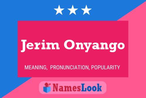 Jerim Onyango Namensposter