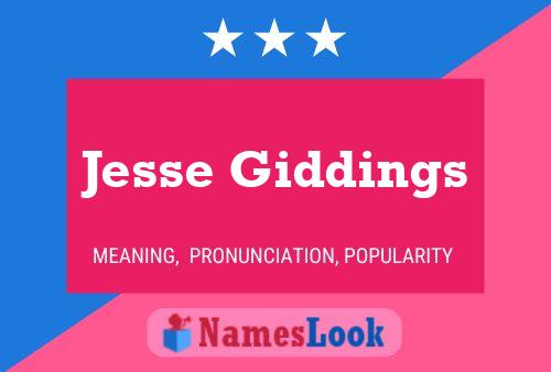 Jesse Giddings Namensposter