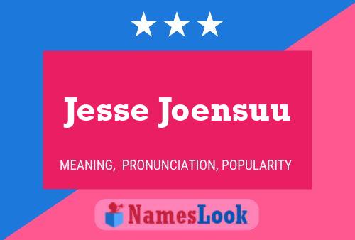 Jesse Joensuu Namensposter