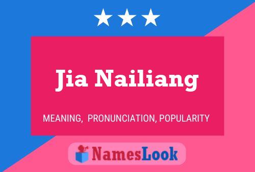 Jia Nailiang Namensposter