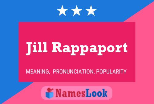 Jill Rappaport Namensposter