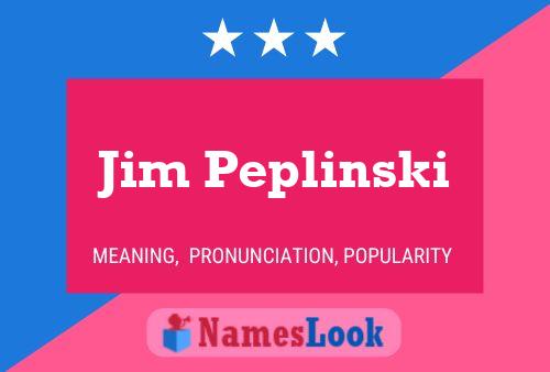 Jim Peplinski Namensposter