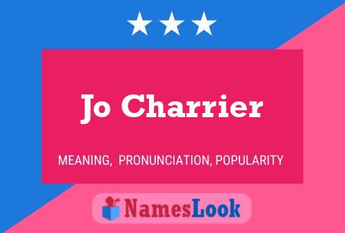 Jo Charrier Namensposter