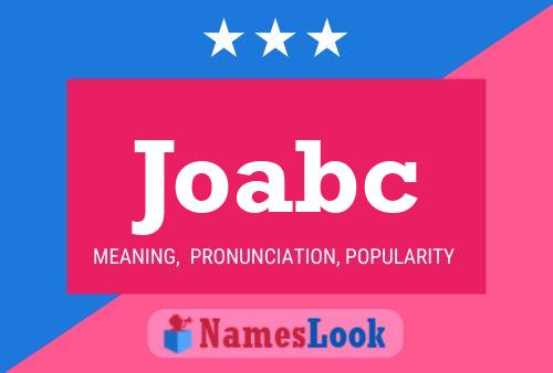 Joabc Namensposter