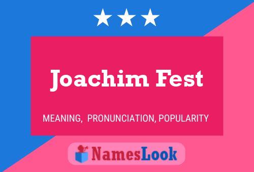 Joachim Fest Namensposter