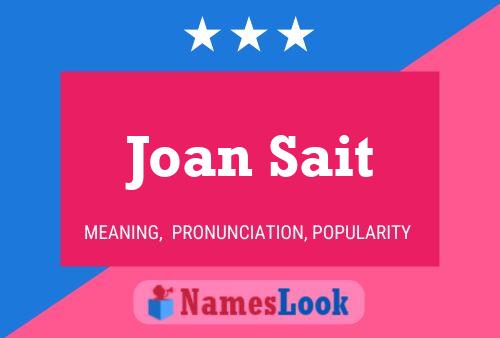 Joan Sait Namensposter