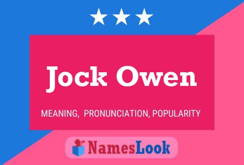 Jock Owen Namensposter