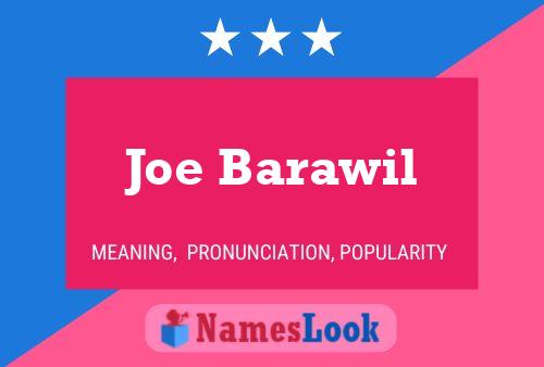 Joe Barawil Namensposter