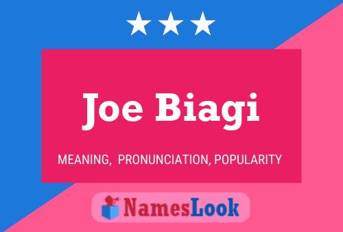 Joe Biagi Namensposter