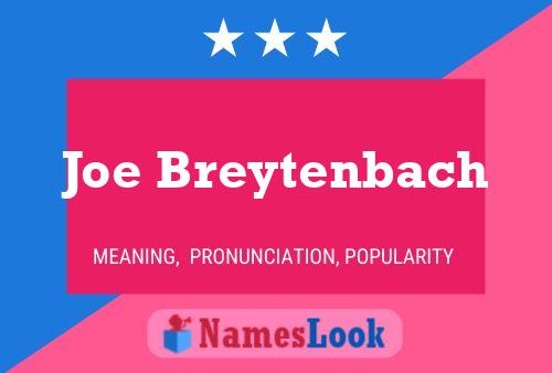 Joe Breytenbach Namensposter