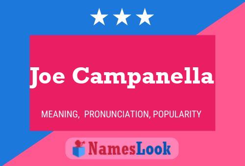 Joe Campanella Namensposter