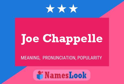 Joe Chappelle Namensposter