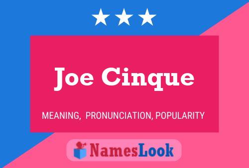 Joe Cinque Namensposter