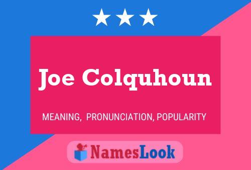 Joe Colquhoun Namensposter