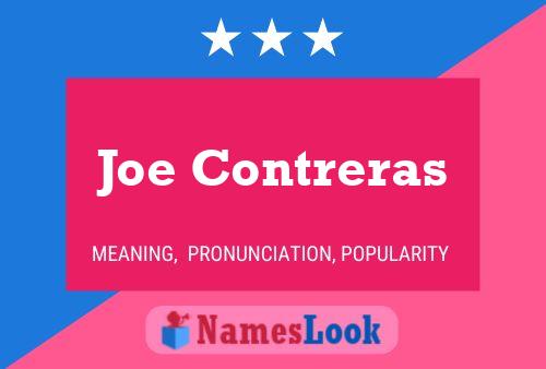 Joe Contreras Namensposter