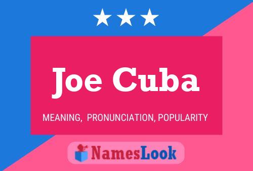 Joe Cuba Namensposter