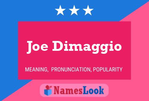 Joe Dimaggio Namensposter