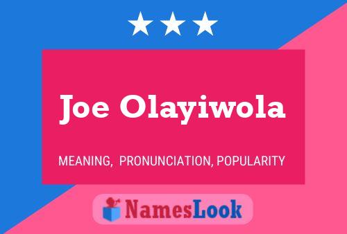 Joe Olayiwola Namensposter