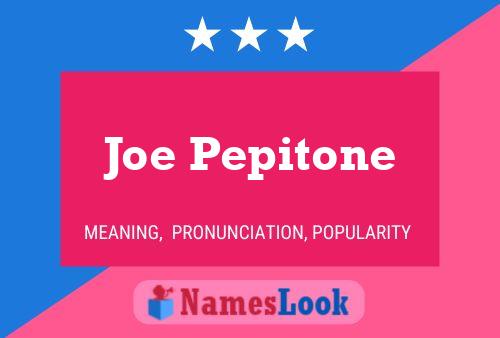 Joe Pepitone Namensposter