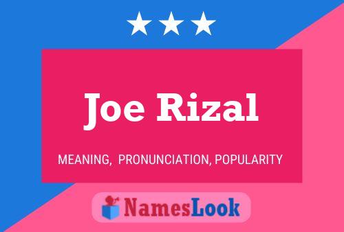 Joe Rizal Namensposter