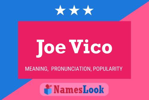 Joe Vico Namensposter