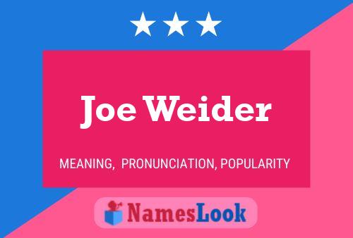 Joe Weider Namensposter