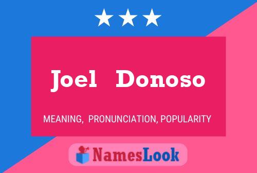 Joel   Donoso Namensposter