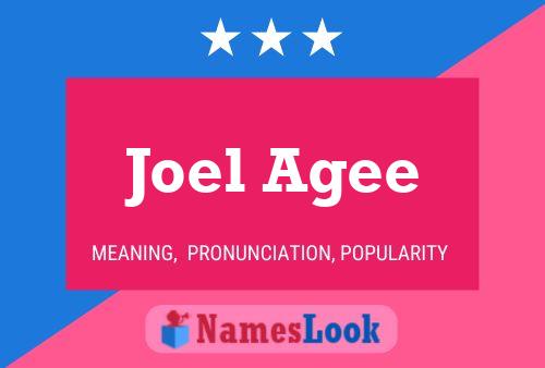 Joel Agee Namensposter