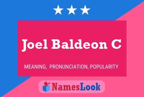 Joel Baldeon C Namensposter