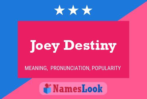 Joey Destiny Namensposter