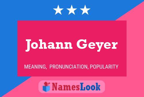 Johann Geyer Namensposter