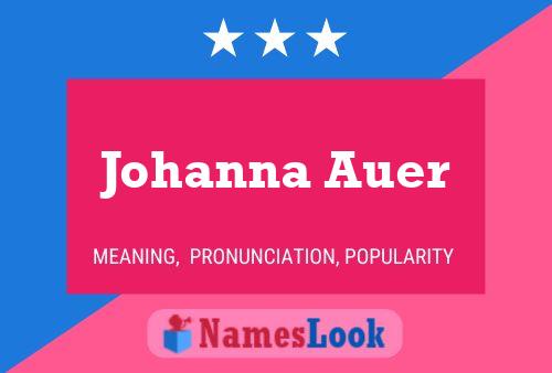 Johanna Auer Namensposter