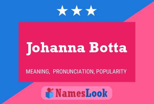 Johanna Botta Namensposter