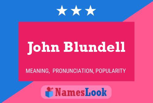 John Blundell Namensposter