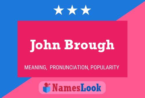 John Brough Namensposter