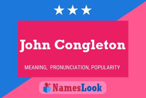 John Congleton Namensposter