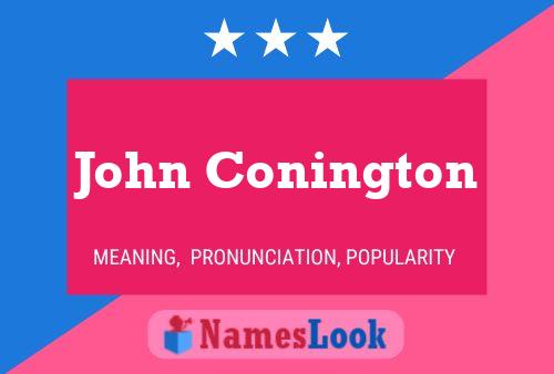 John Conington Namensposter