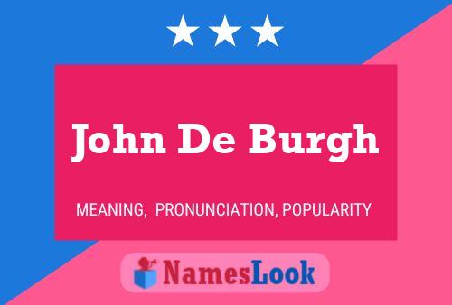 John De Burgh Namensposter