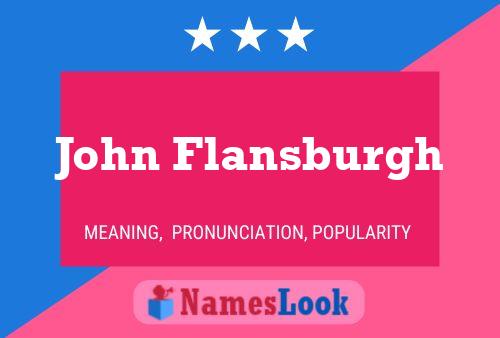 John Flansburgh Namensposter