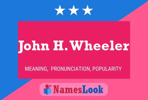 John H. Wheeler Namensposter