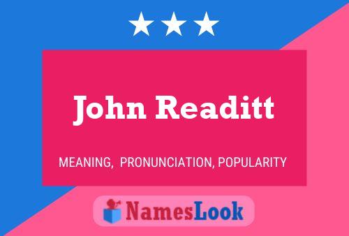 John Readitt Namensposter