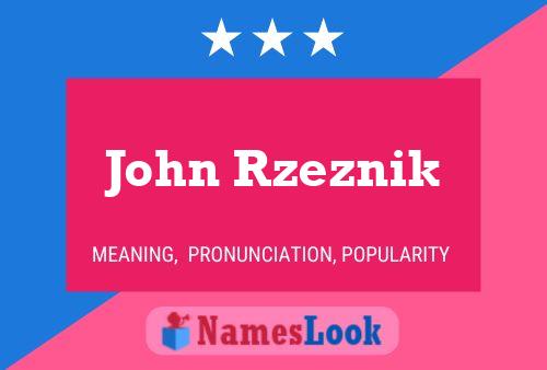 John Rzeznik Namensposter